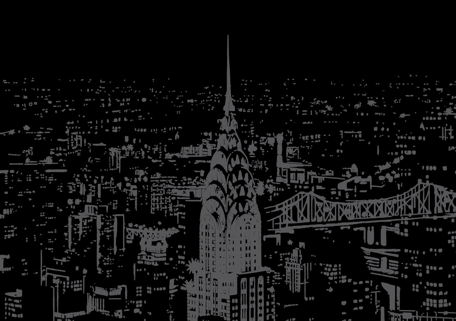 New York canvas, partially revealed, with the Crystal Pen across it